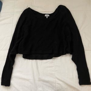 Cropped black sweater